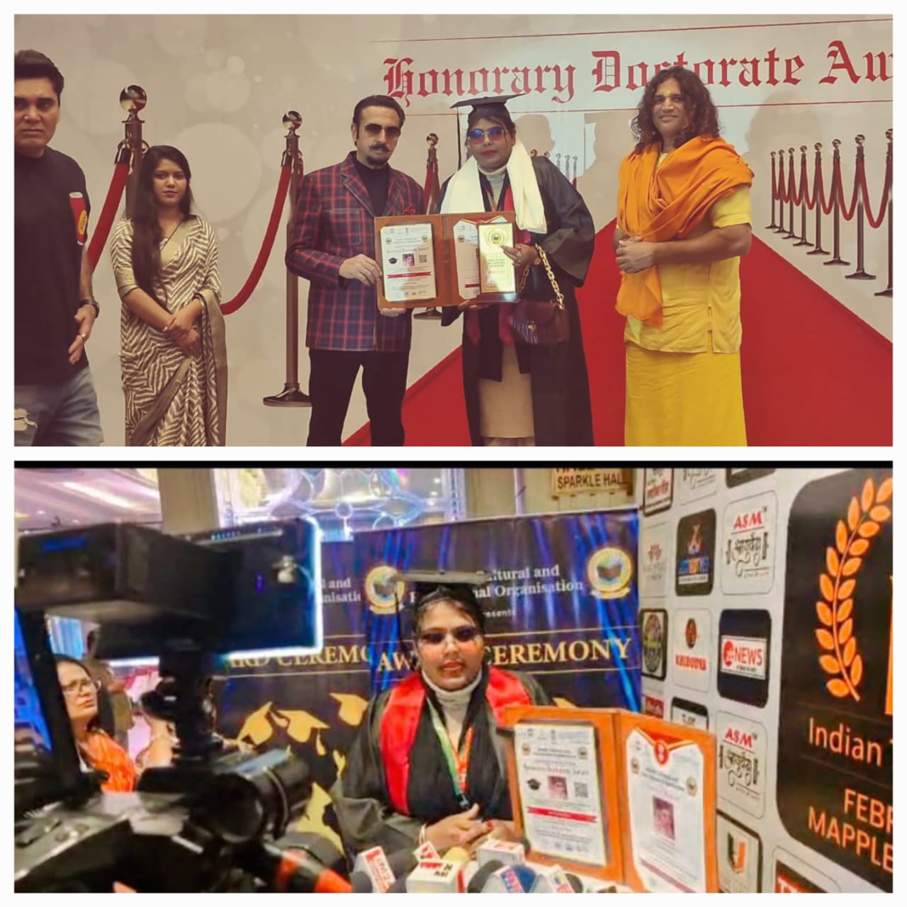 समाजसेविका सिमरन कौर को डॉक्टरेट की उपाधि से सम्मानित किया गया।